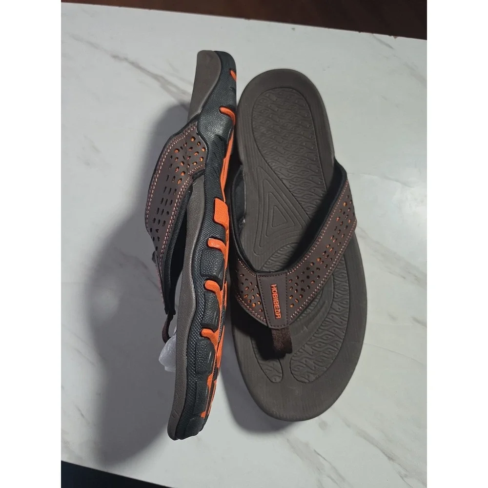 NEW HOBIBEAR Mens Thong Sandals Indoor and Outdoor Beach Flip Flop Size 13